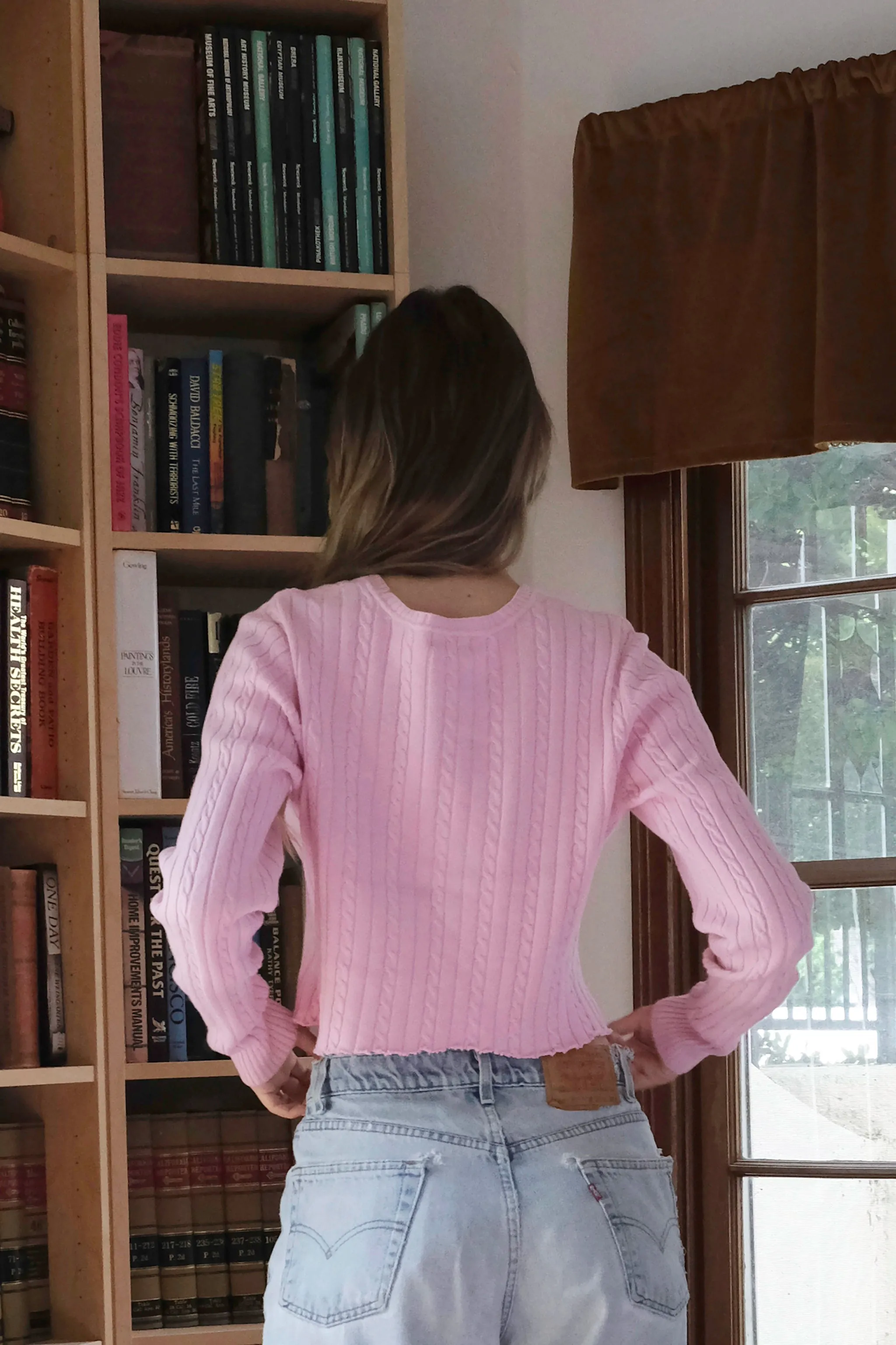 IZOD Bubblegum Pink Cable Knit Cropped Sweater US 4/6, 90’s Y2K Barbie